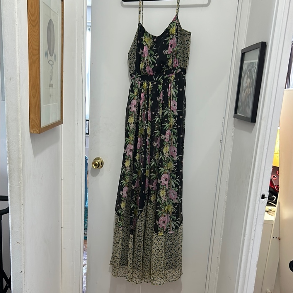 Floral Maxi Dress with Spaghetti Straps